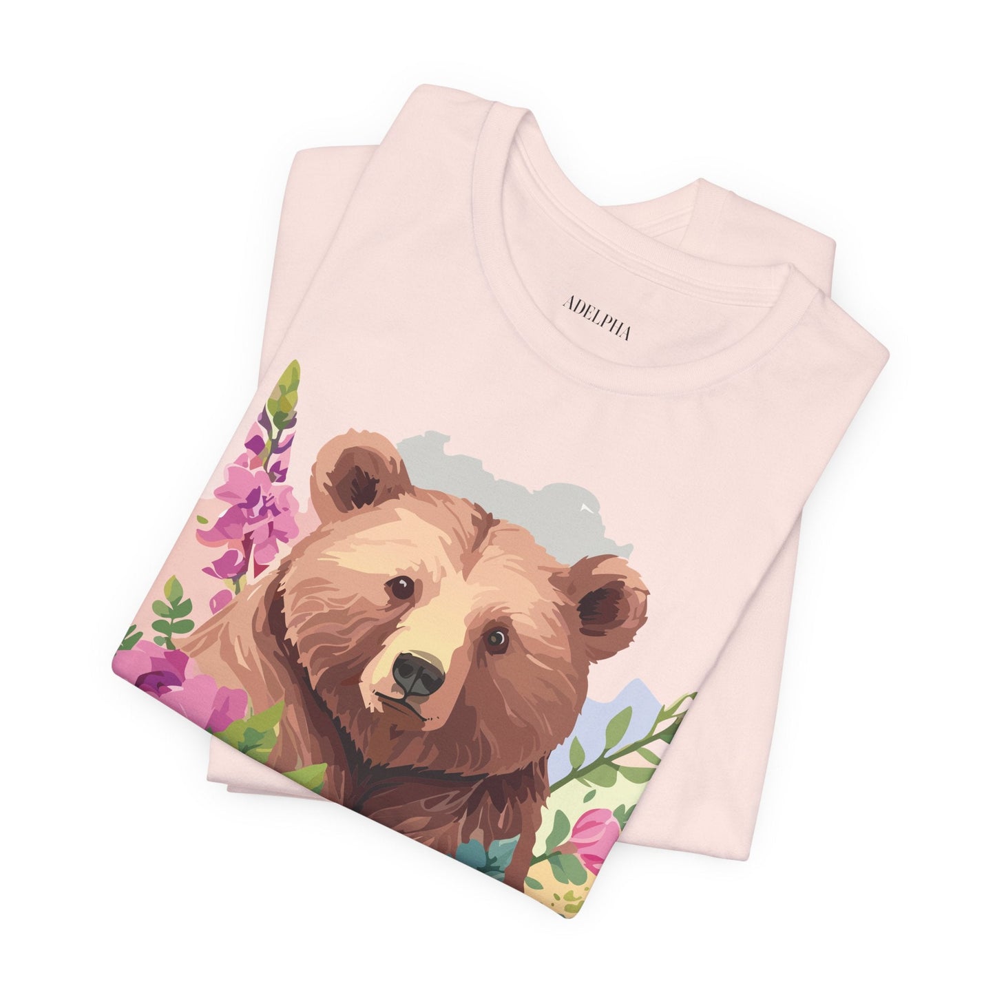 Adelpha Bear Graphic Tee Unisex Short Sleeve Art Design Vintage Inspired