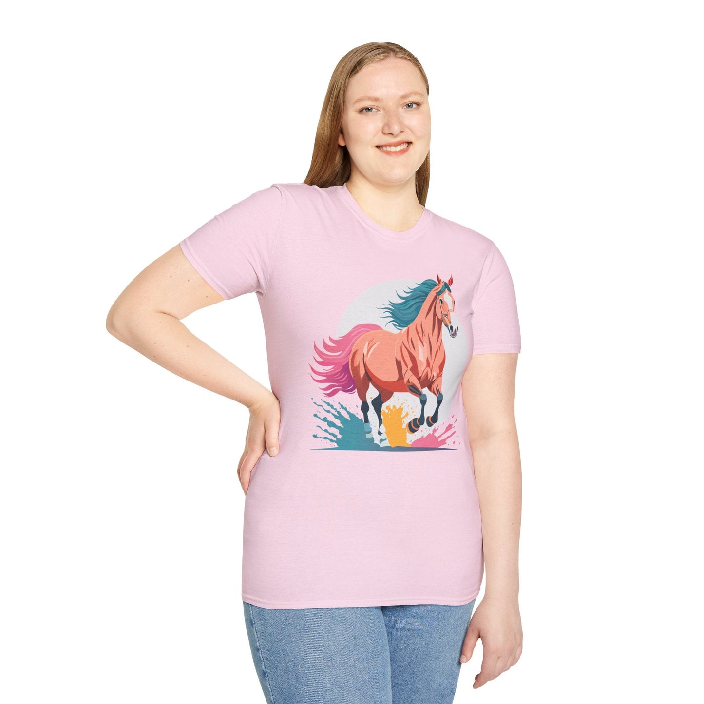 Unisex Horse Shirt Tee Gildan Softstyle 64000 Premium Ringspun Cotton