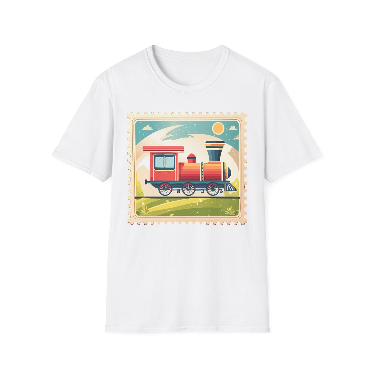 Vintage Steam Train T-Shirt | Retro Locomotive Graphic Tee Unisex 100 Cotton Gildan T-Shirt