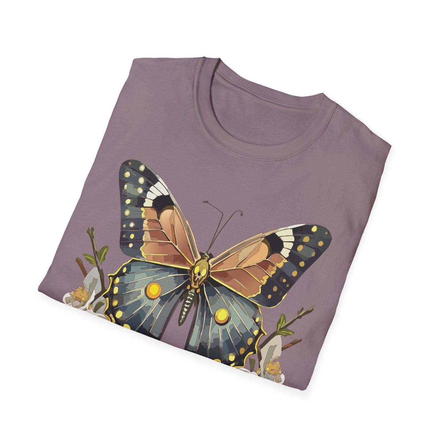 Butterfly Shirt Unisex Gildan Softstyle T Shirt Monarch Butterfly Tee 100 Percent Ring Spun Cotton