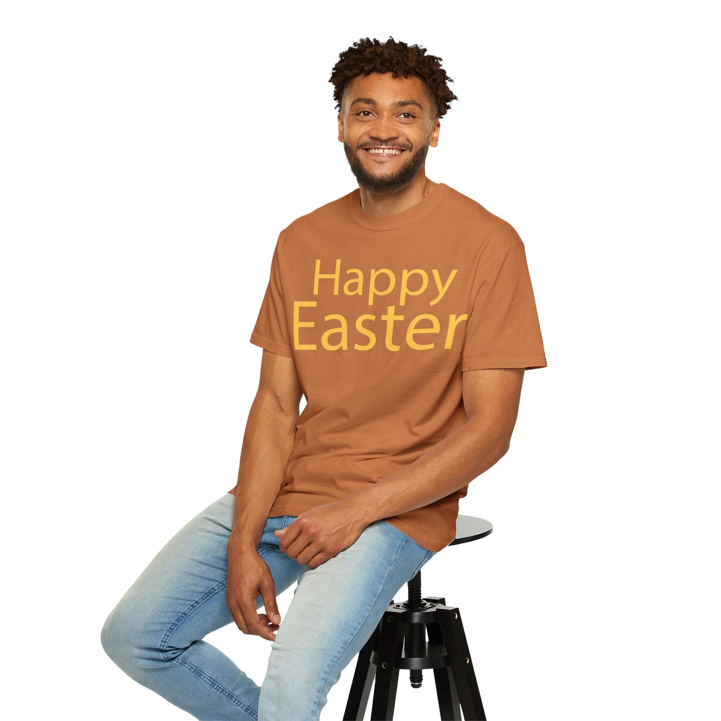 Happy Easter T-Shirt, Tee Shirt with Easter Signature, T Shirt with Easter Prints, Tee Shirt with Easter Design