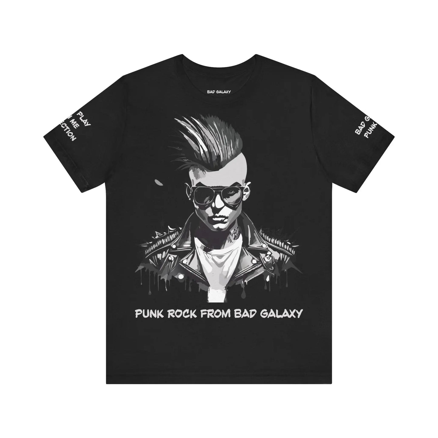 Punk Rock Tee Shirt From Bad Galaxy Made To Order 100 Percent Cotton USA Eco Friendly Inks