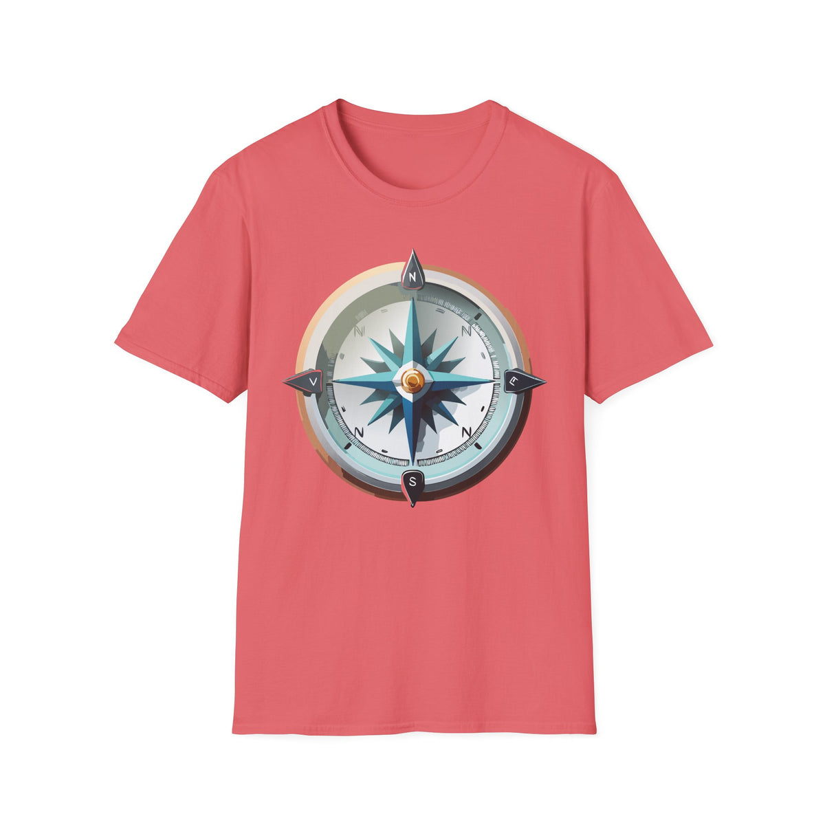 Vintage Compass Tee | Nautical Compass T-Shirt, Adventure Travel Graphic Design Unisex 100 Cotton Gildan T-Shirt
