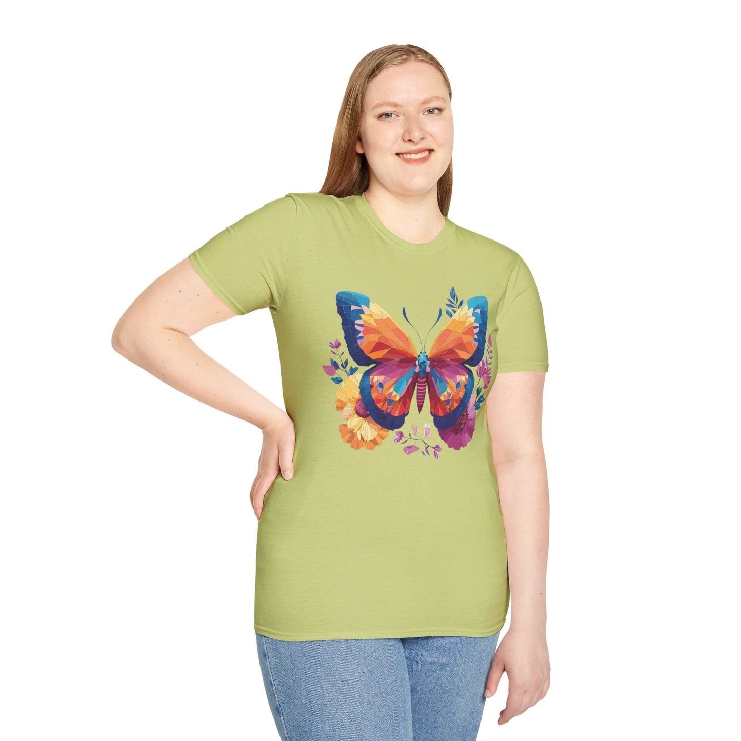 Butterfly Shirt Unisex Softstyle Short Sleeve Tee Monarch Butterfly 100 Percent Cotton
