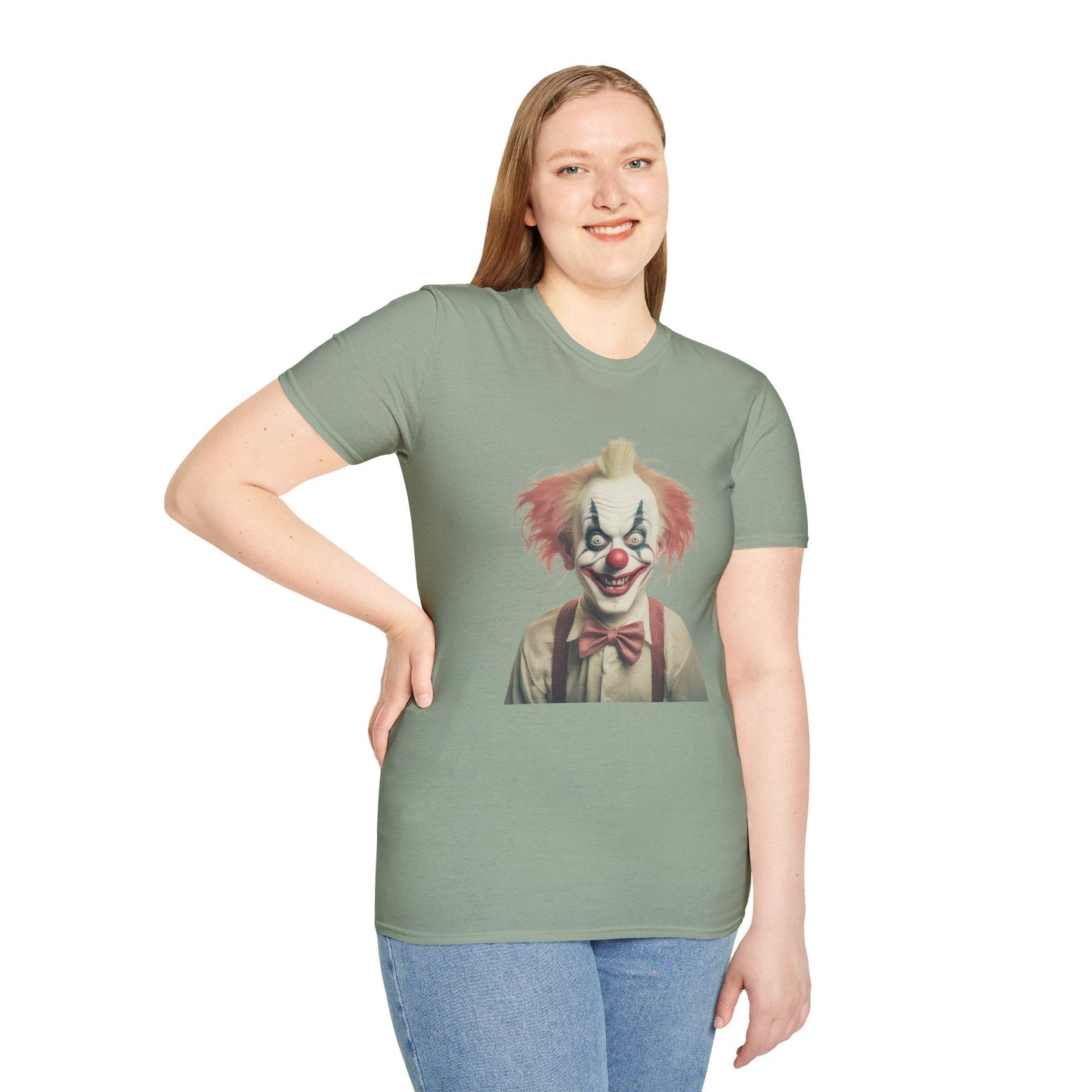Clown Shirt Circus Tee Gildan Softstyle 64000 One Hundred Percent Ring Spun Cotton Lightweight