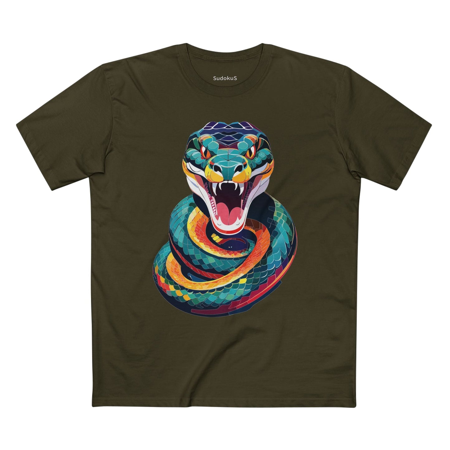 Snake Graphic Unisex 100 Cotton Staple Tee with Animal Design Artwork 2