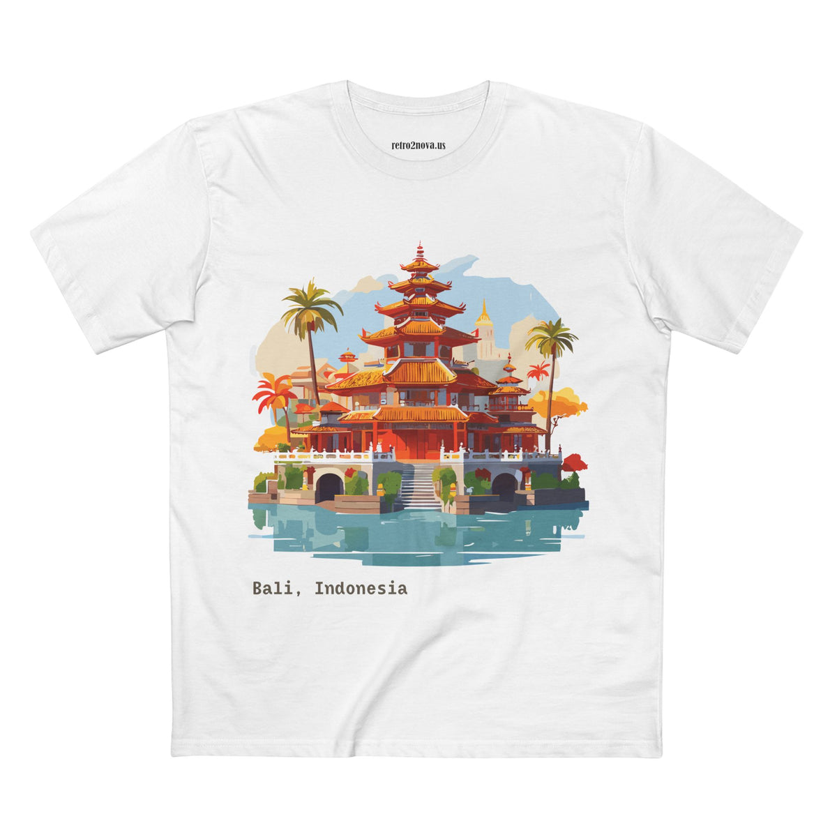 Bali Temple Illustration Tee | Indonesia Travel Shirt