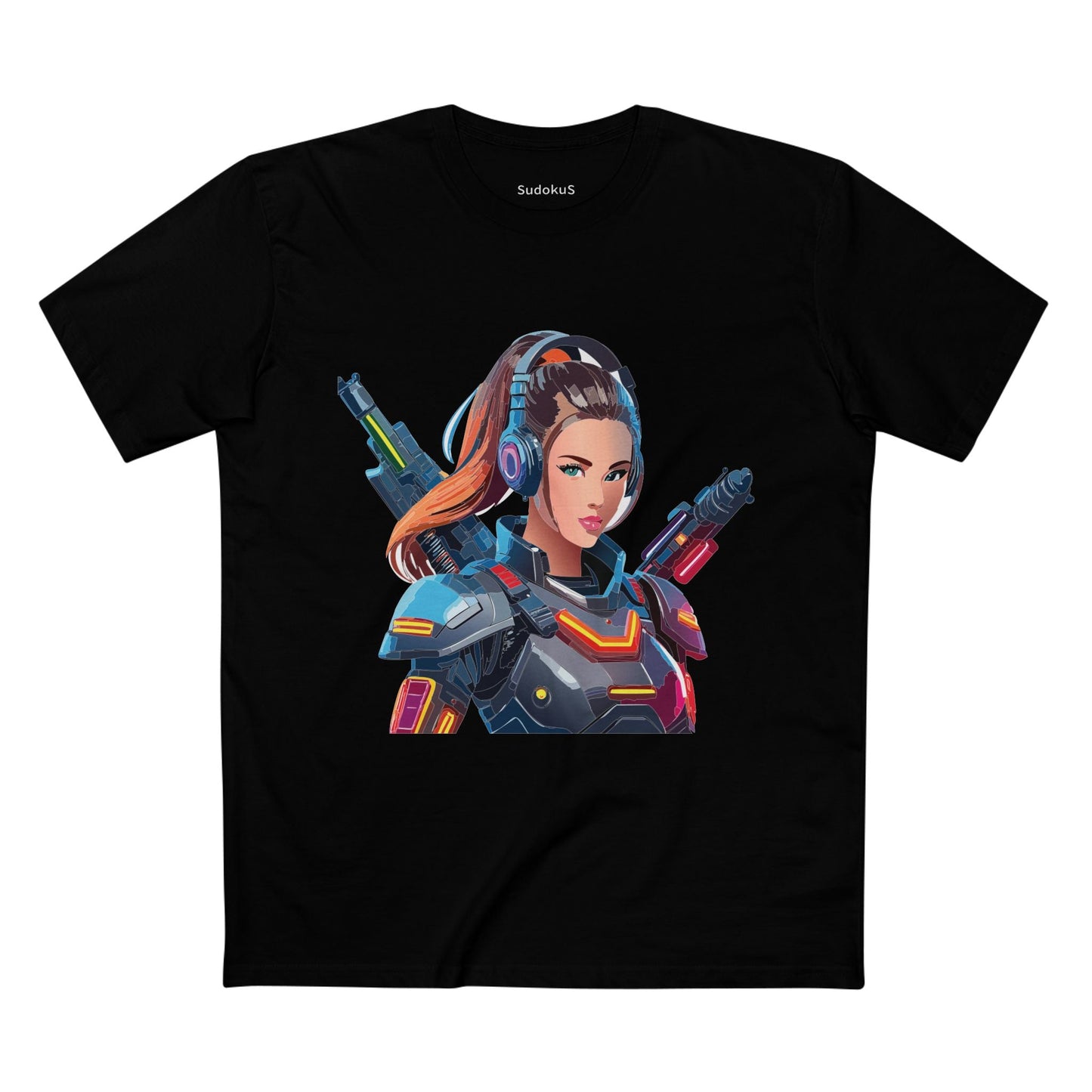 Army-woman Graphic Unisex 100 Cotton Staple Tee 13