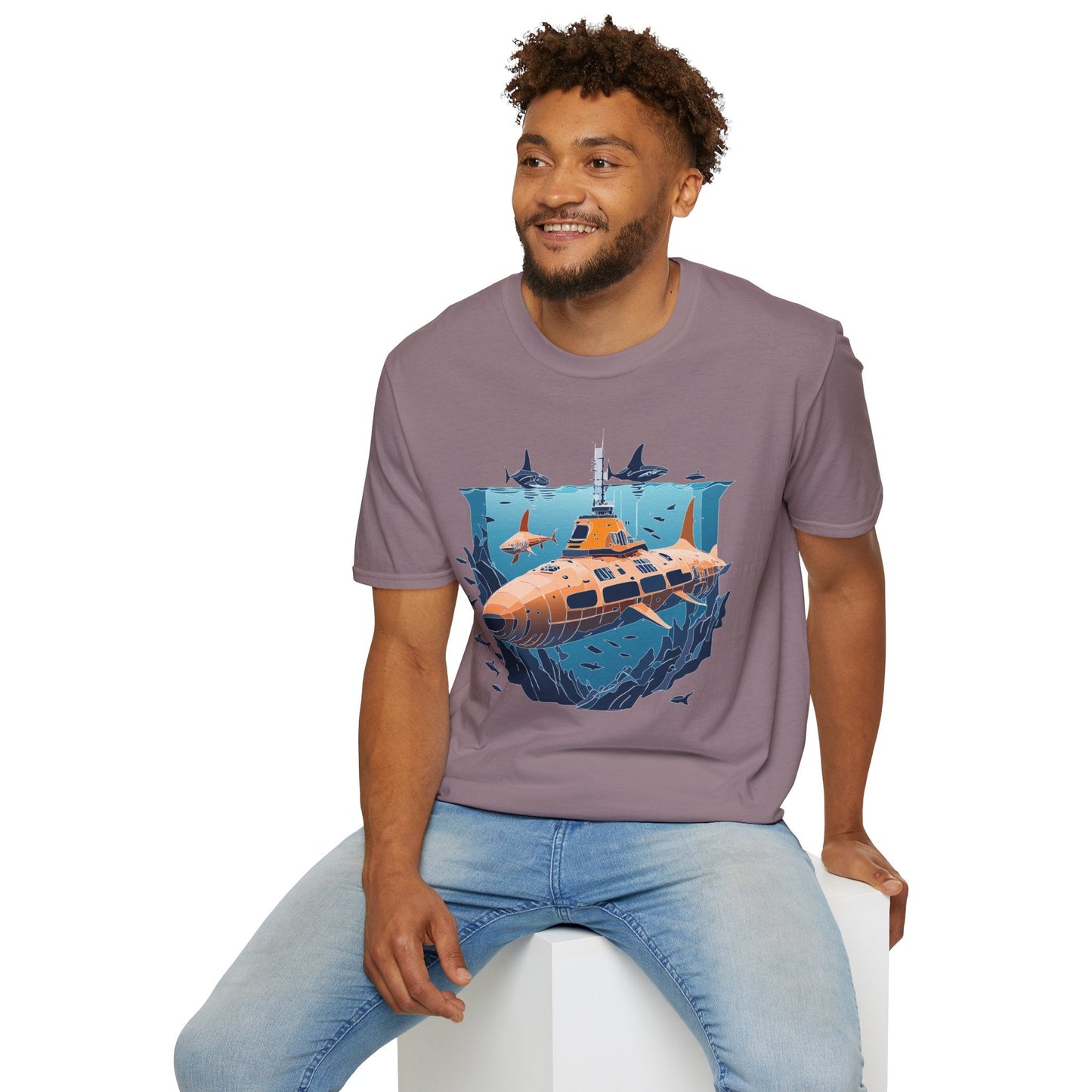 Ocean T Shirt Unisex Gildan Softstyle 64000 Ocean Theme Tee 100 Percent Cotton Fabric