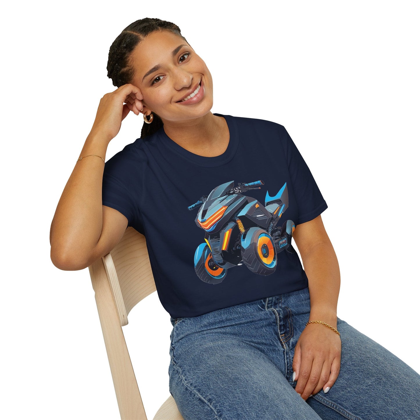 Bike Graphic Unisex Cotton Motorcycle Art Design Tee 7