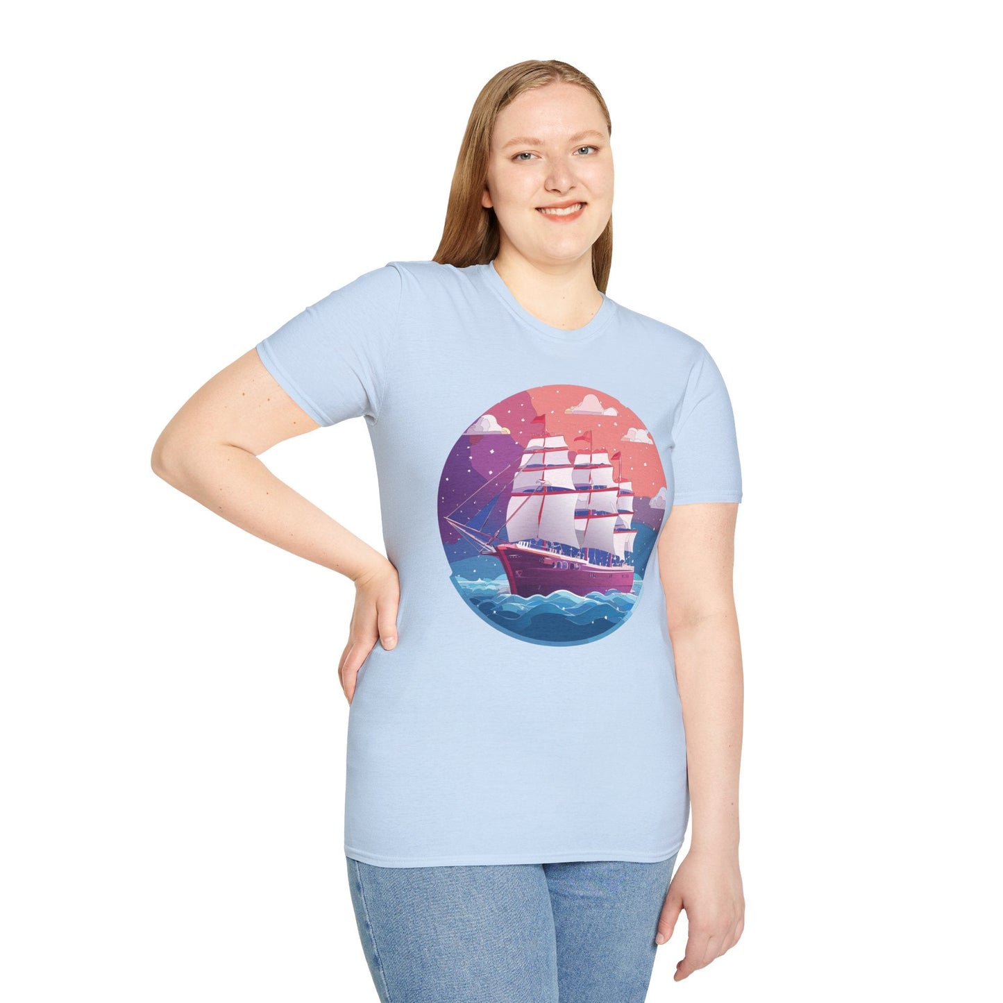 Unisex Gildan Softstyle 64000 T Shirt Ship Frigate Vessel Tee For Maritime Enthusiasts