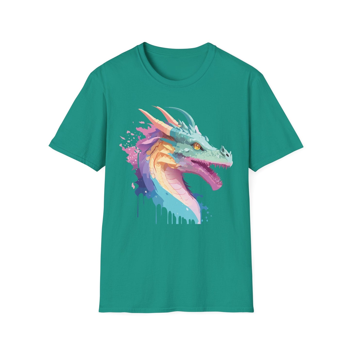 Dragon Graphic Tee Unisex Short Sleeve Dragon Shirt With Animal Design Gildan SoftStyle 64000