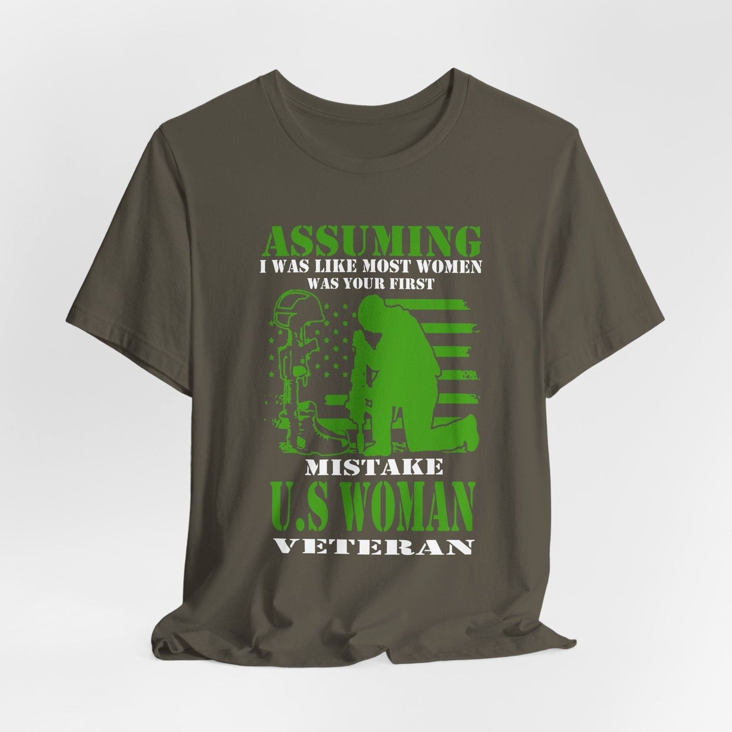 Army Veteran Patriotic Graphic Design Unisex Cotton T-Shirt v45