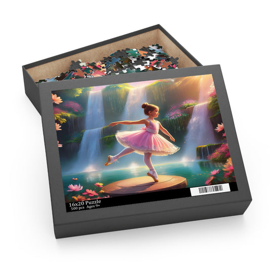 Ballerina Puzzle 500-Chipboard Pieces in Box | Kids Puzzles Size: 16" x 20",  Ages 9+ and Family pn15