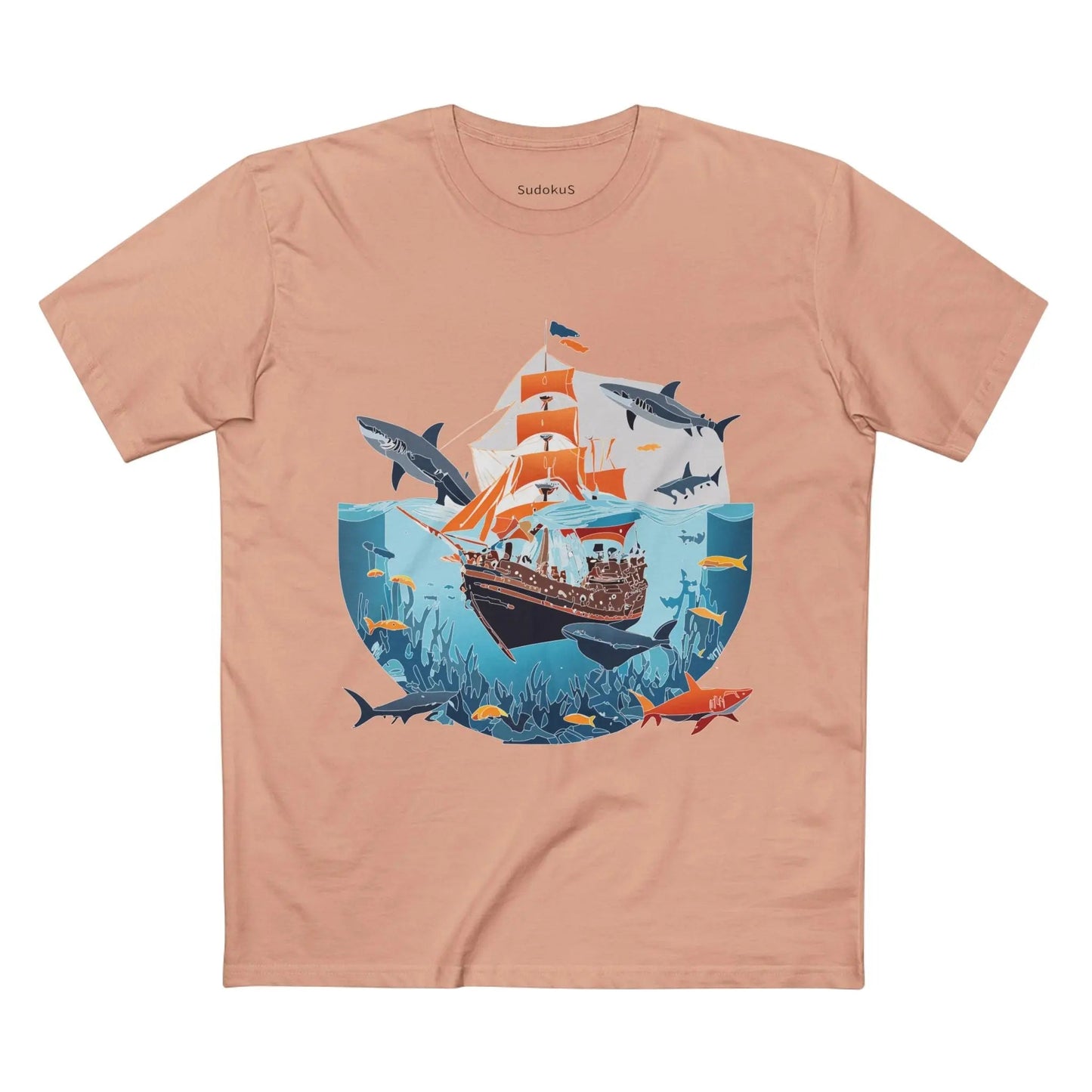 Ocean Coast Graphic Unisex 100 Cotton Staple Tee 23