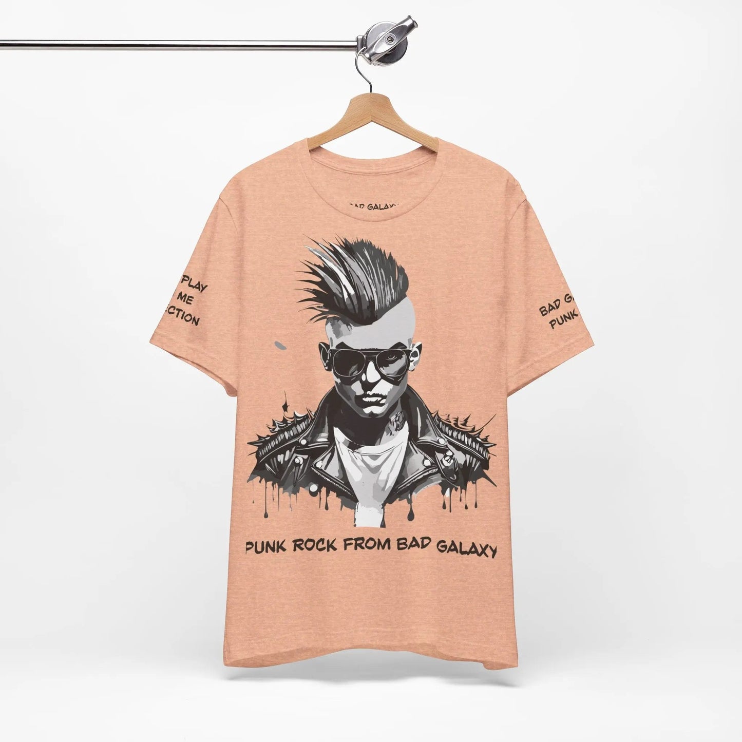 Punk Rock Tee Shirt From Bad Galaxy Made To Order 100 Percent Cotton Eco Friendly Inks