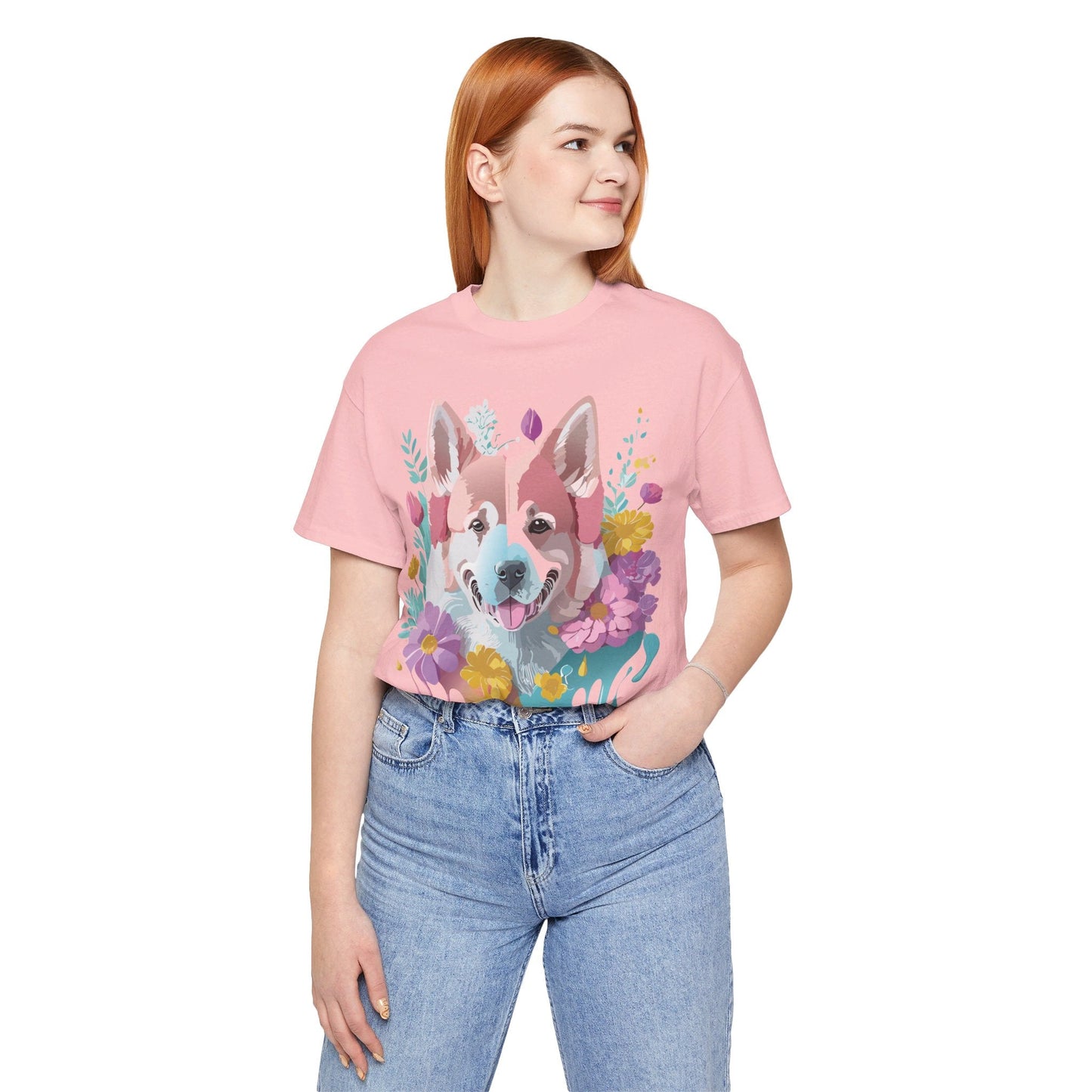 Unisex Graphic Dog Shirt Vintage Inspired Tee With Adelpha Artwork Short Sleeve Tee