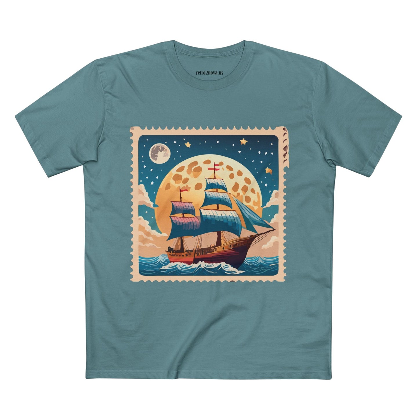 Stamp Shirt Postage Stamp Tee Unisex Premium Cotton with Original Art Design Retro2Nova