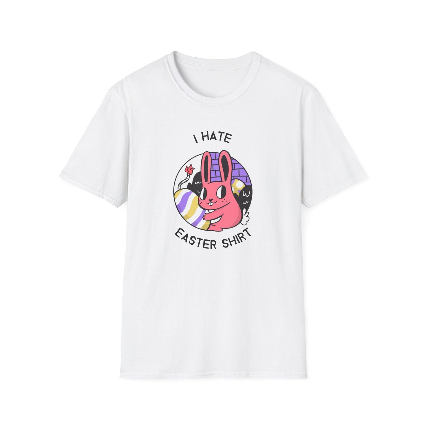 Funny Easter T Shirt Unisex Gildan Softstyle 64000 Easter Design Tee With Signature Print