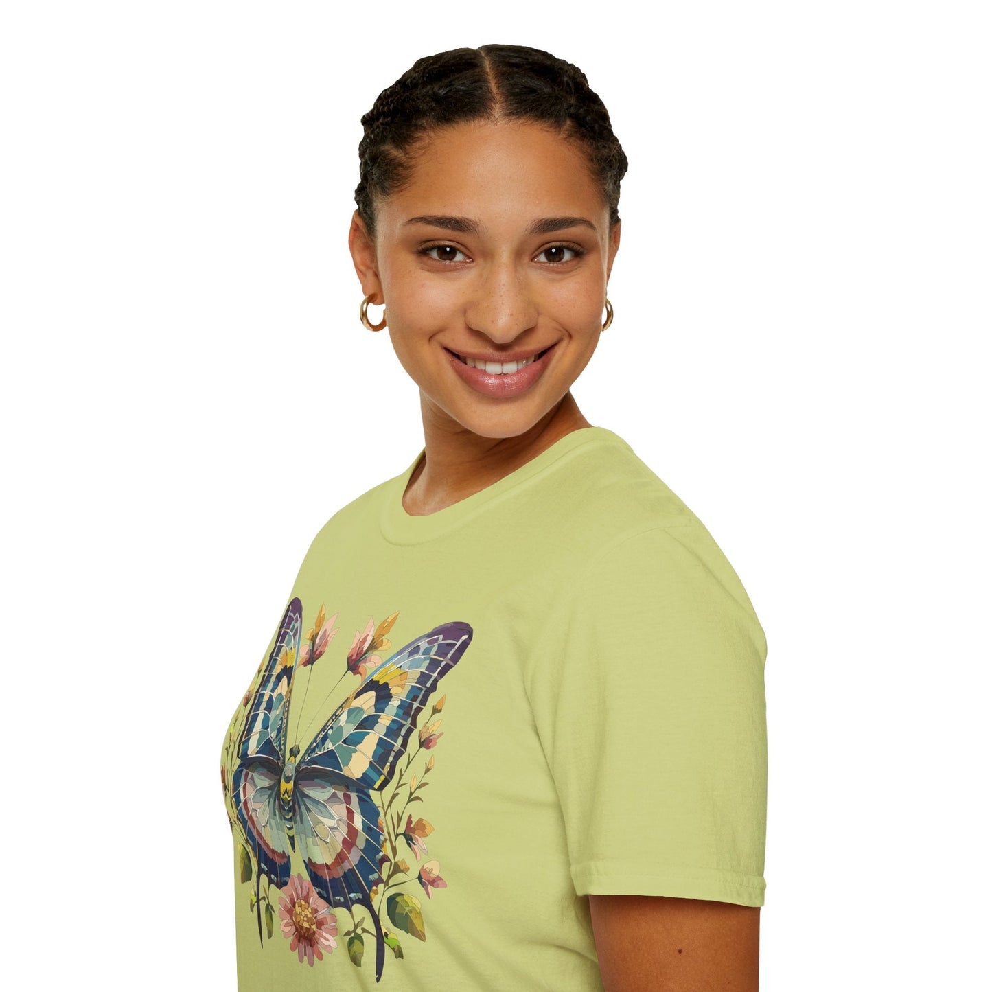 Butterfly Shirt Unisex T Shirt With Monarch Design Gildan Softstyle 64000 Ring Spun Cotton Tee