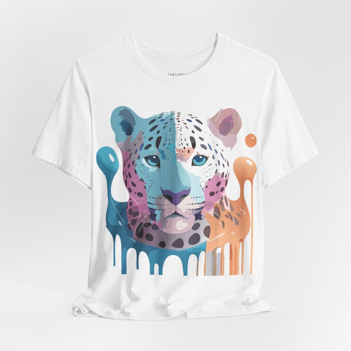 Cheetah Graphic Unisex Cotton Bella+Canvas Tee with Art Animal Design e4