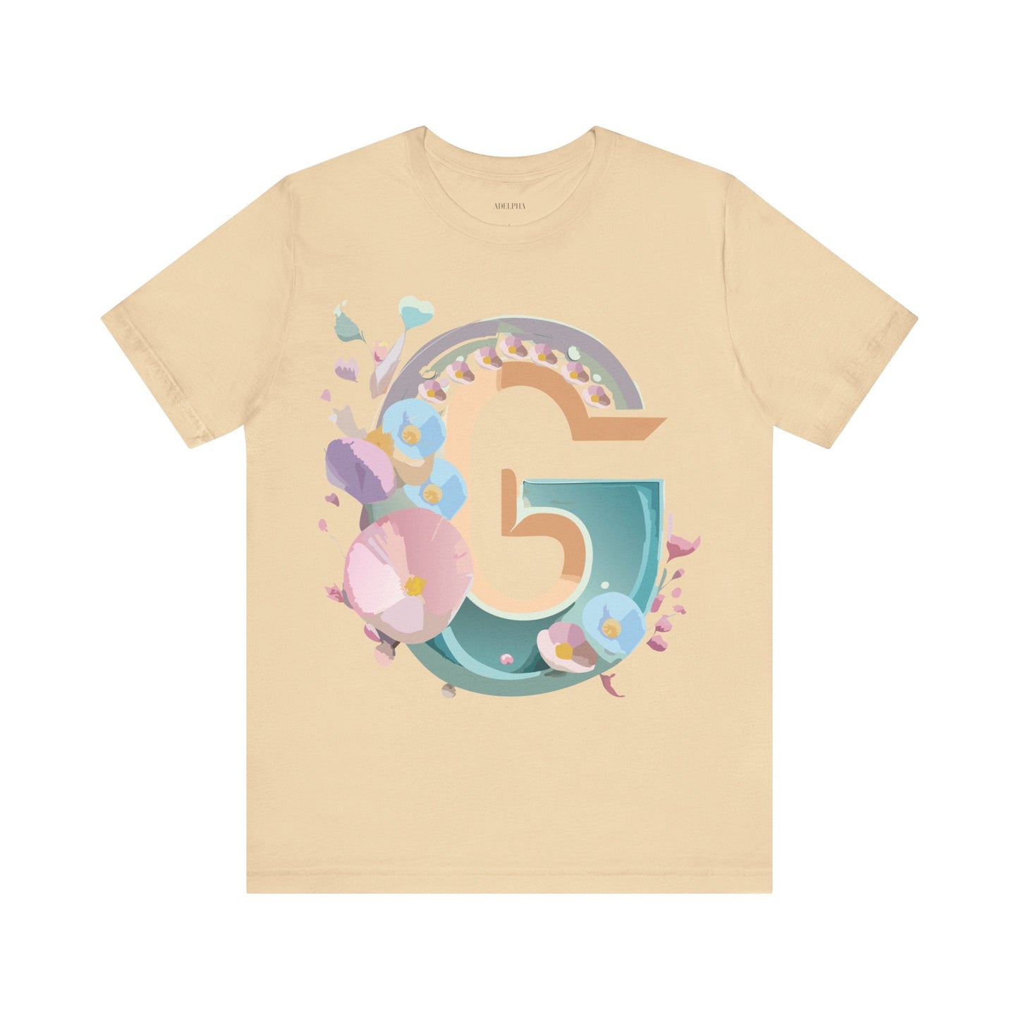 Letter G Graphic Tee Unisex Jersey Short Sleeve From Adelpha Art Design Vintage Inspired Shirt