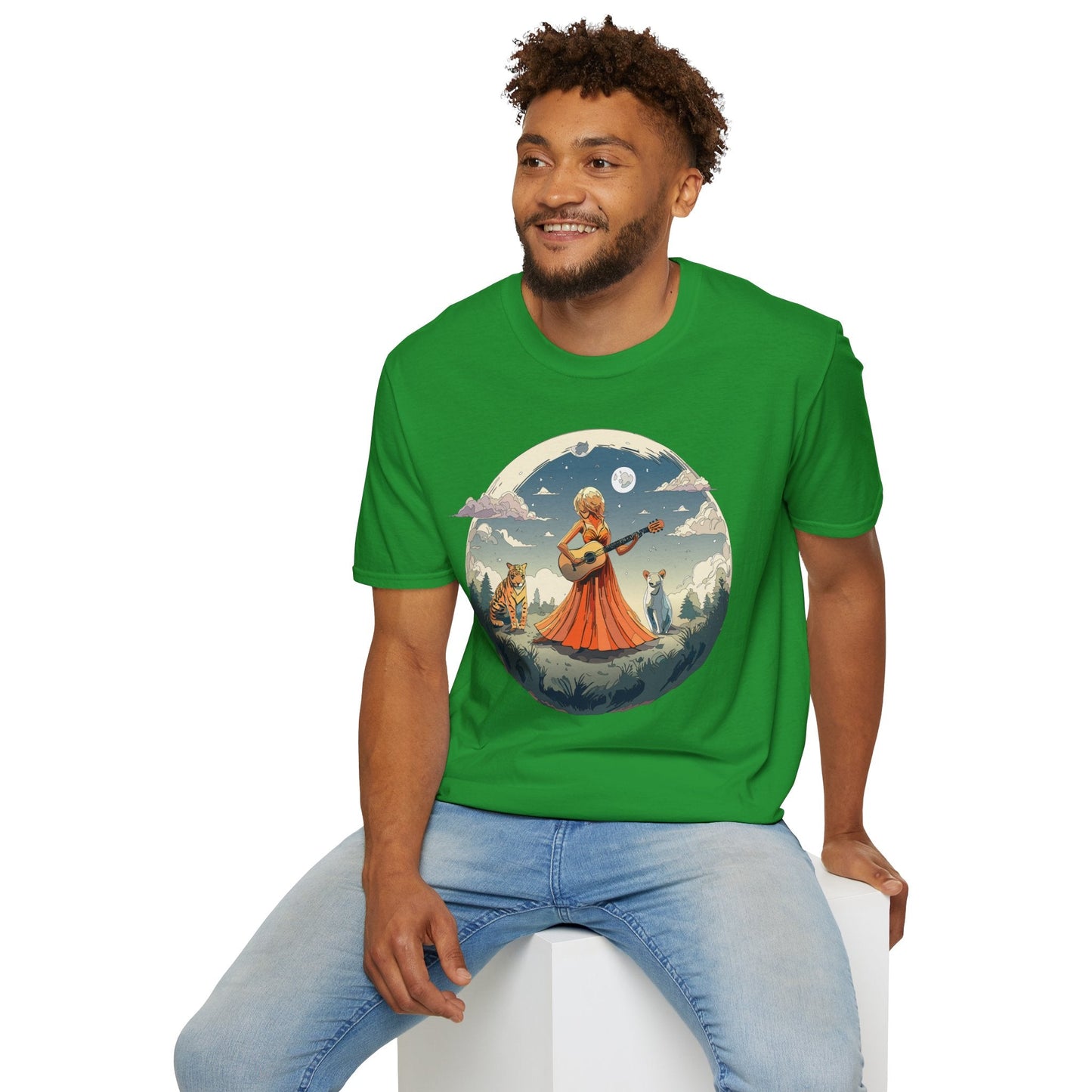 Womens Graphic T Shirt Art Design Tee Ladies Unisex Softstyle Cotton Tee Gildan 64000 Comfort