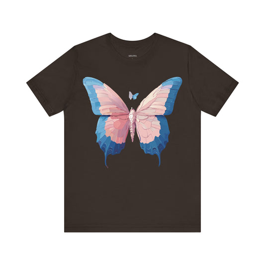 Butterfly Graphic Unisex Cotton Bella+Canvas Tee with Art Design n94