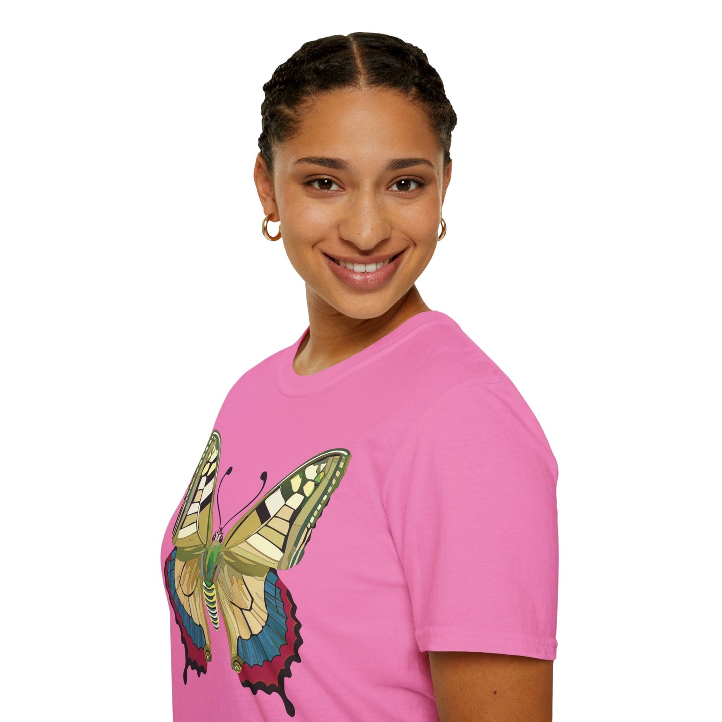 Butterfly T Shirt Unisex Monarch Design Soft Cotton Gildan 64000 Short Sleeve Tee