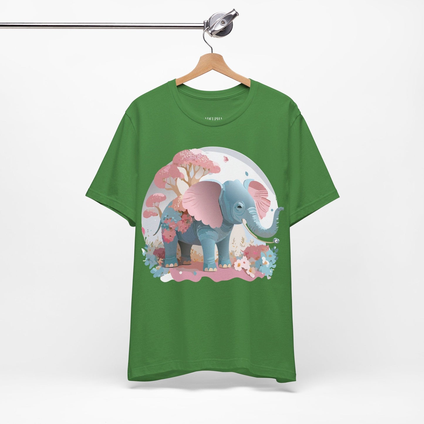 Adelpha Graphic Tee Unisex Vintage Inspired Artwork Elephant Short Sleeve Shirt Premium