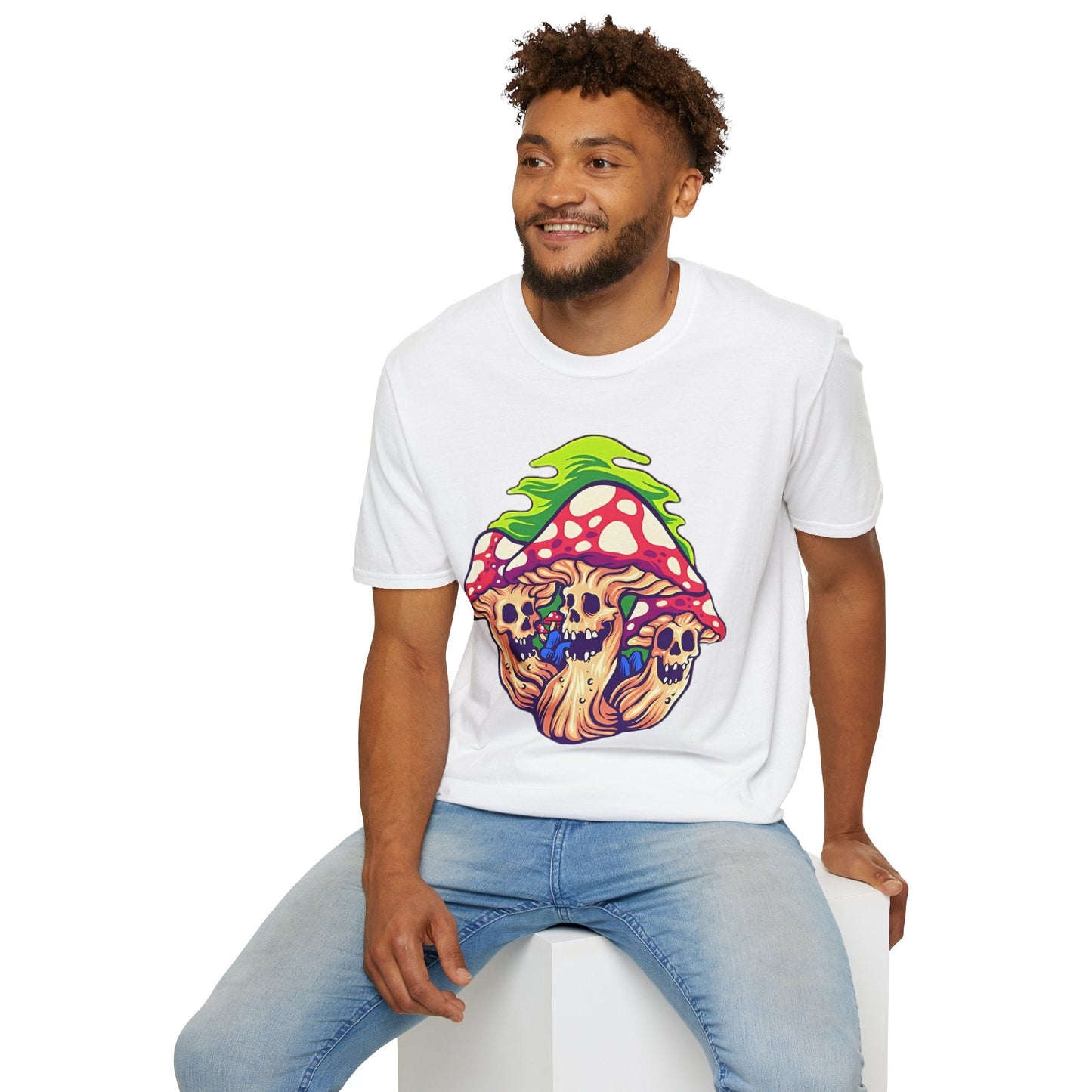 Mashroom Tee Shirt Unisex Softstyle Gildan 64000 Cotton With Funny Mashroom Design