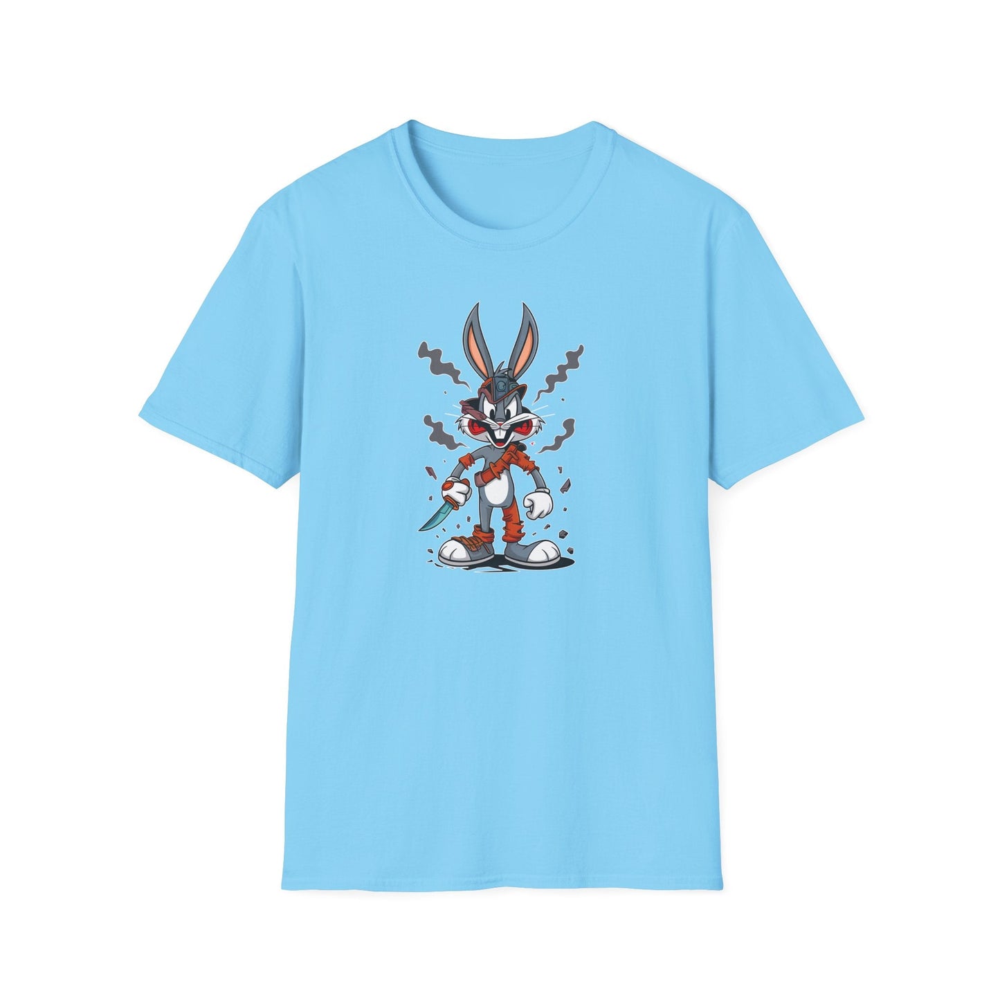 Bugs Bunny T Shirt 100 Percent Ring Spun Cotton Gildan Softstyle Unisex Cartoon Graphic Design
