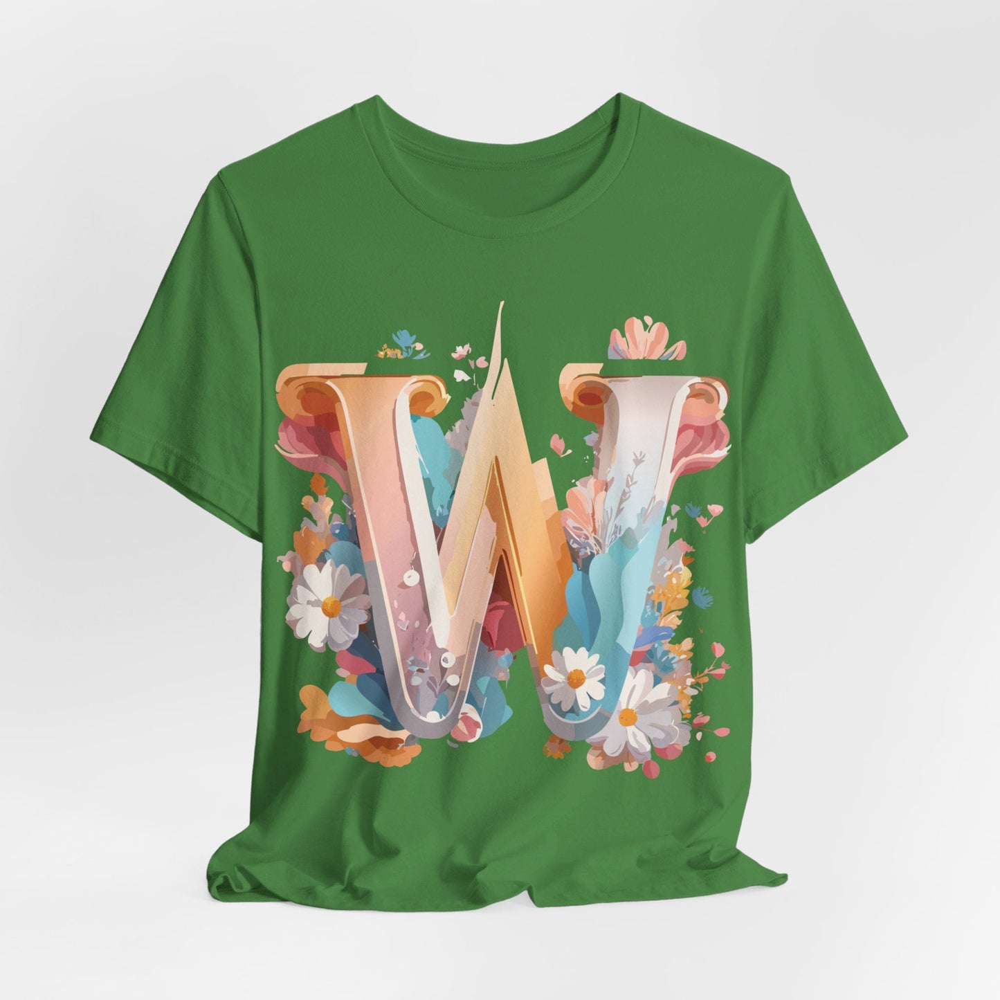 Letter W Shirt Unisex Graphic Tee By Adelpha Vintage Inspired Art Short Sleeve Collection