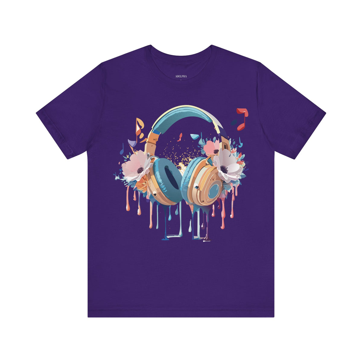 Music Graphic Unisex Cotton Bella+Canvas Tee with Art Design m93