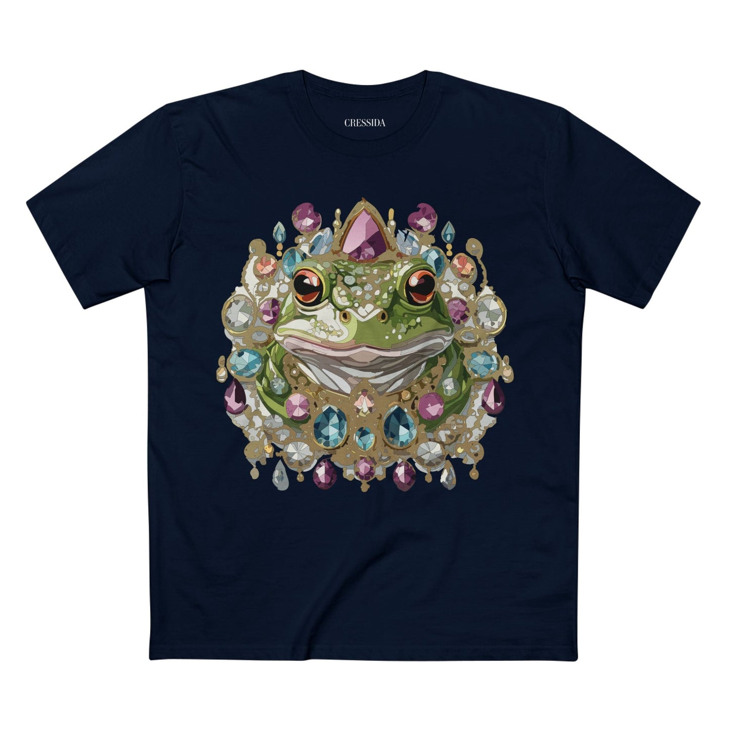 Frog Graphic Unisex 100 Cotton Tee With Unique Animal Golden Medallion Art Design 28