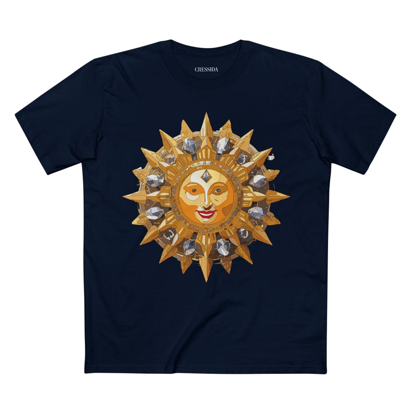 Gold Sun Graphic Unisex 100 Cotton T-Shirt with Golden Art Design 13