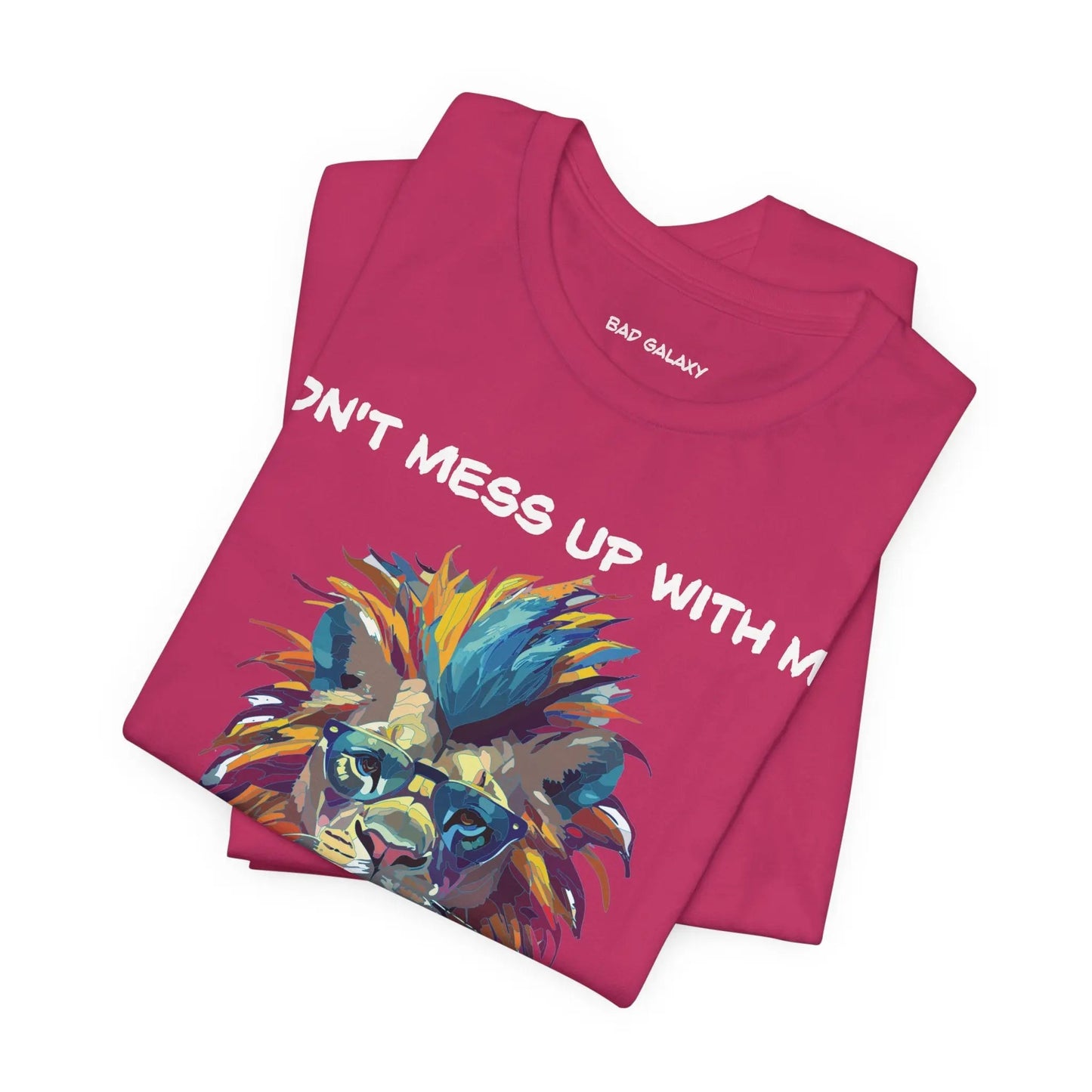 Bad Galaxy Animal T Shirt 100 Percent Cotton Eco Friendly Ink USA Printed Durable Stitching