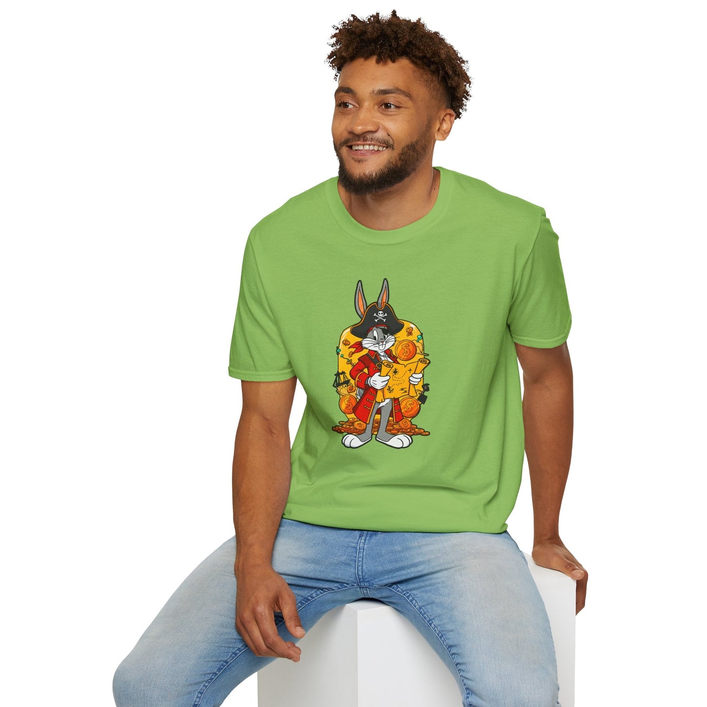 Cartoon Bunny Graphic Unisex Cotton Animal Animation Artwork Design Tee 29