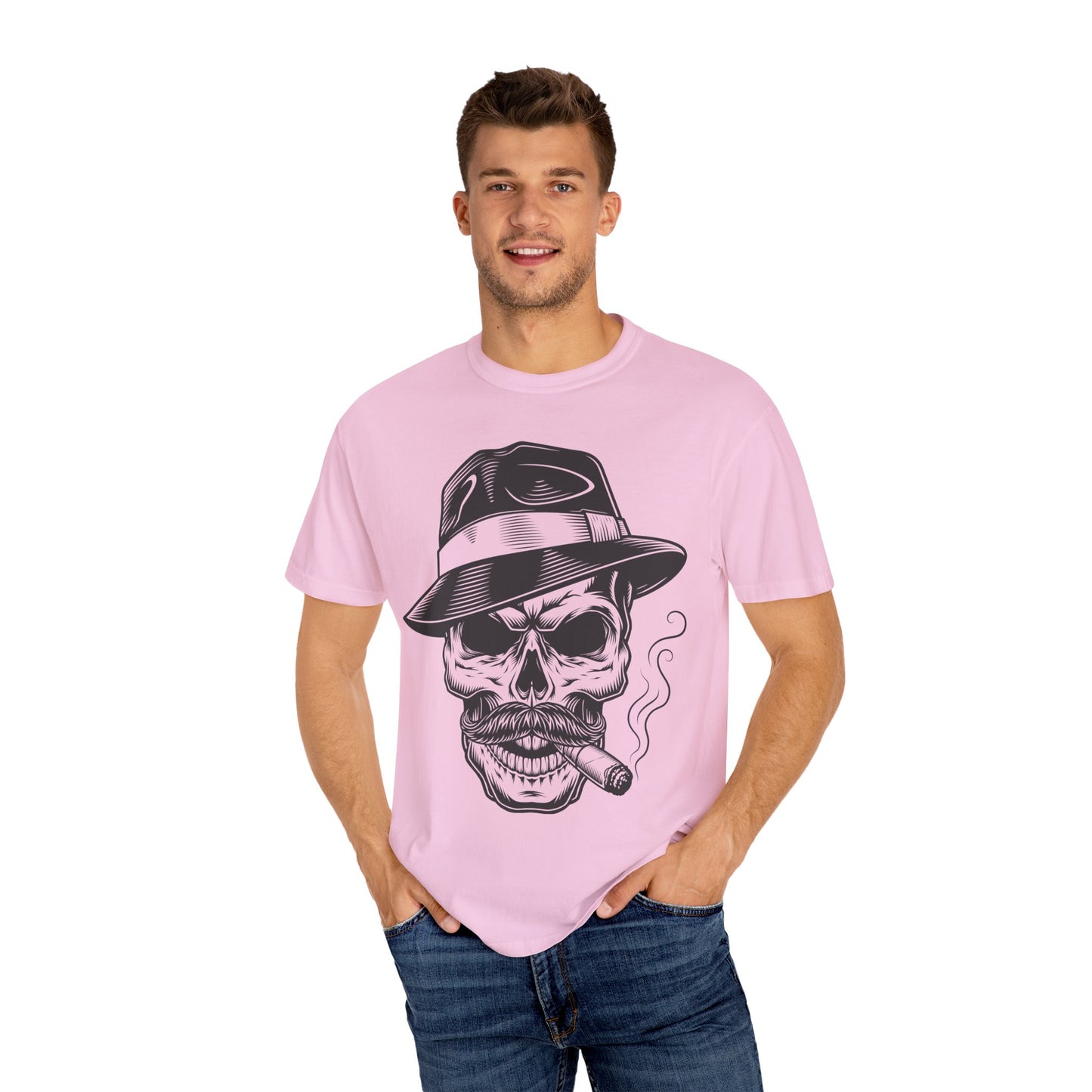 Unisex Cotton Tee Shirt with Skull