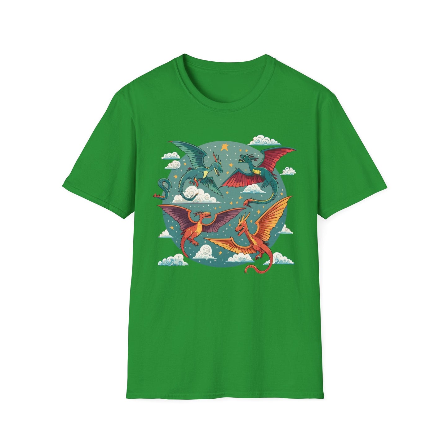 Dragon Graphic Unisex 100 Cotton Tee with Animal Artwork Design 15