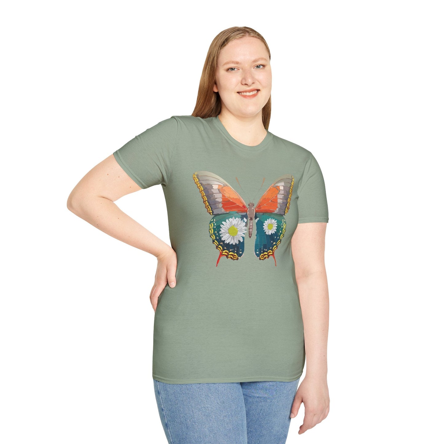 Butterfly Shirt Unisex Gildan Softstyle 64000 Short Sleeve T Shirt Monarch Design