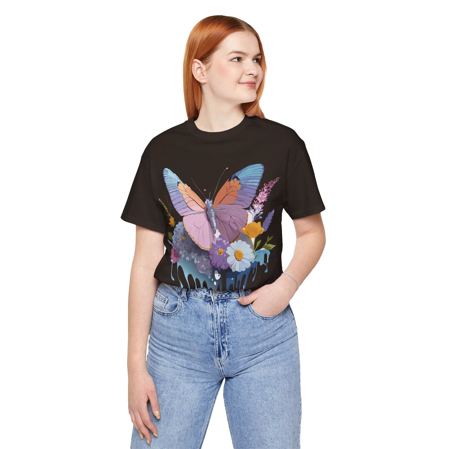 Butterfly Graphic Tee Unisex Short Sleeve Vintage Inspired Art Adelpha