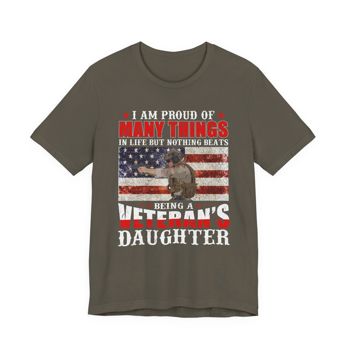 Army Veteran Patriotic Graphic Design Unisex Cotton T-Shirt v28