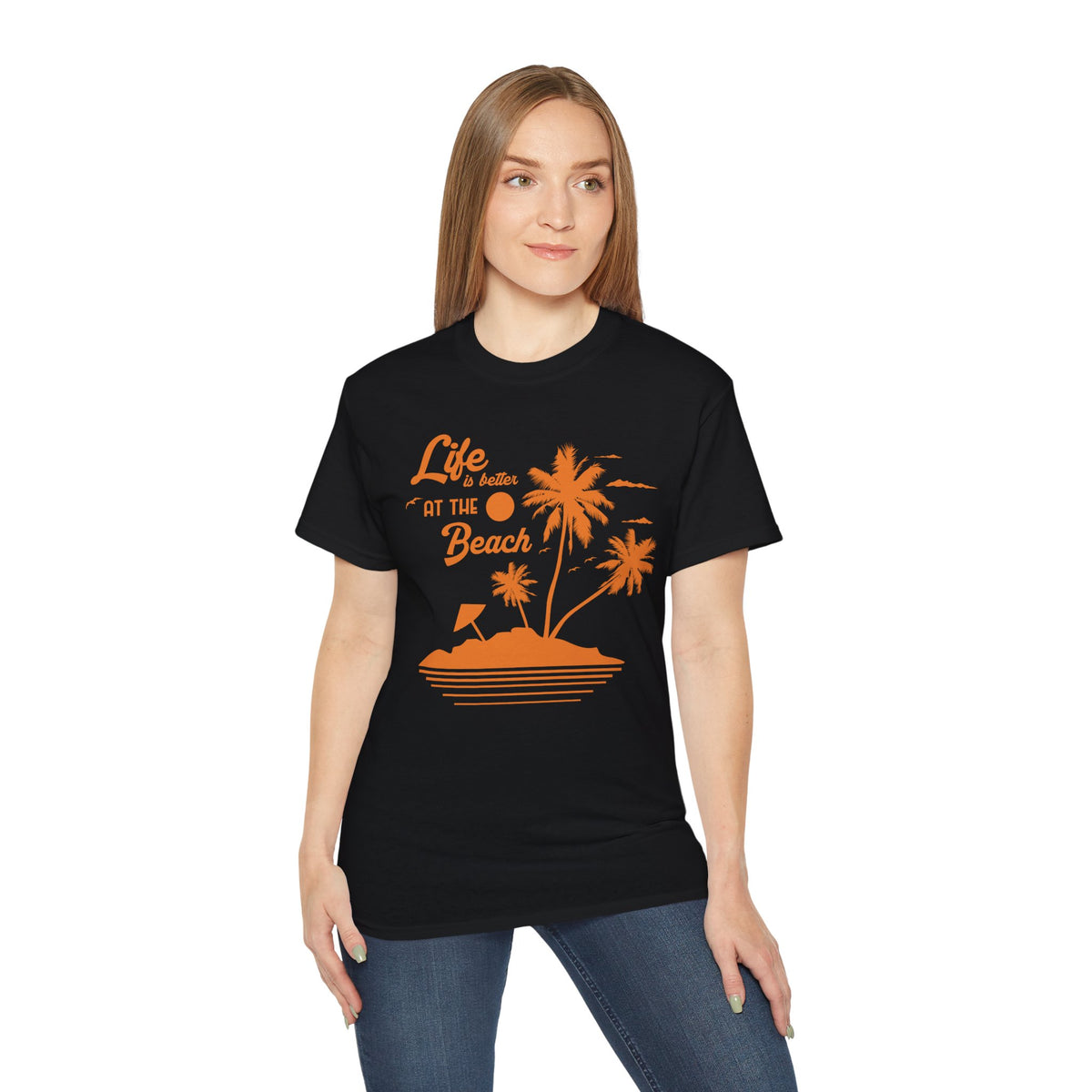 Life is Better at the Beach T-Shirt | Palm Tree Island Graphic Tee