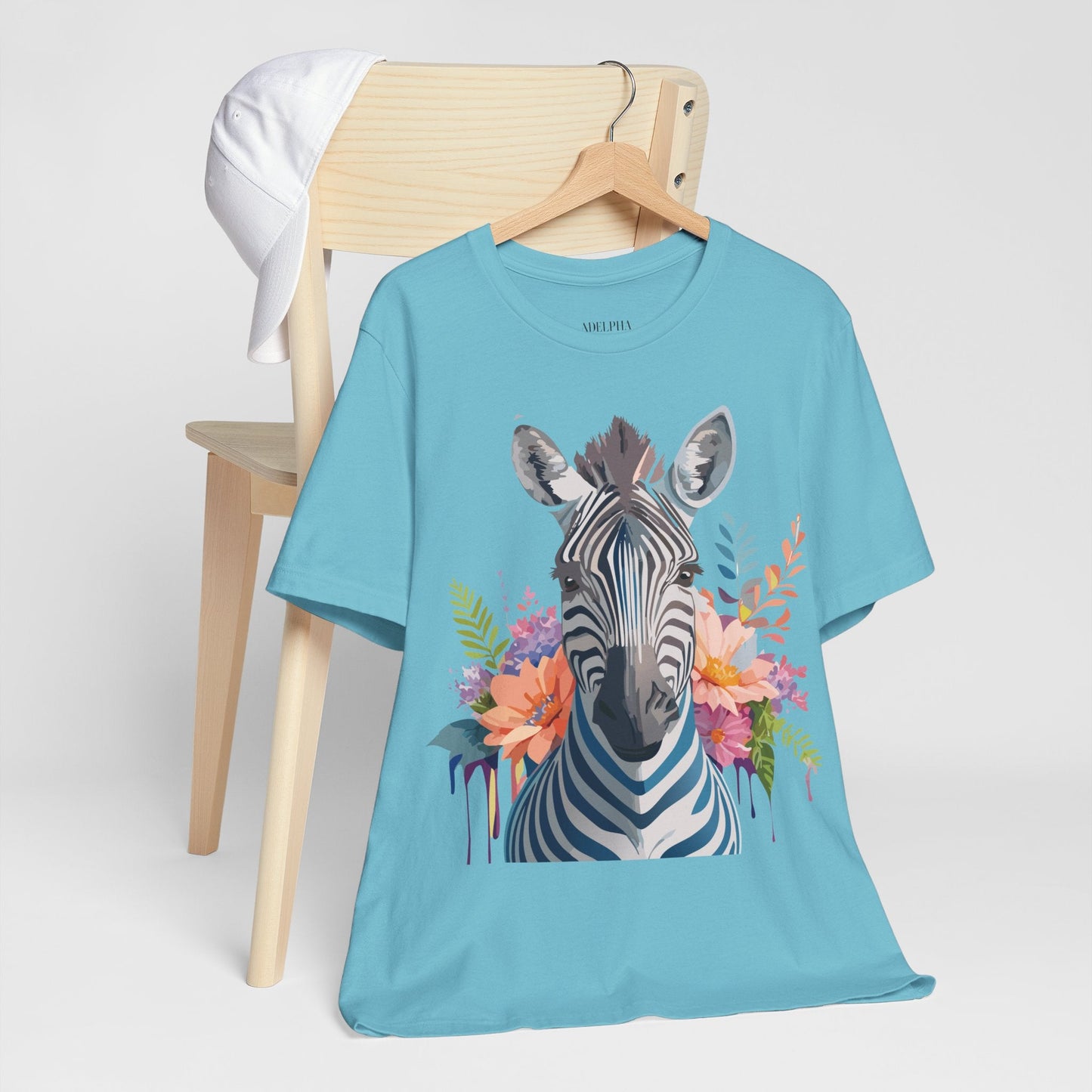 Zebra Graphic Unisex 100 Cotton Vintage Animal Art T-Shirt 1