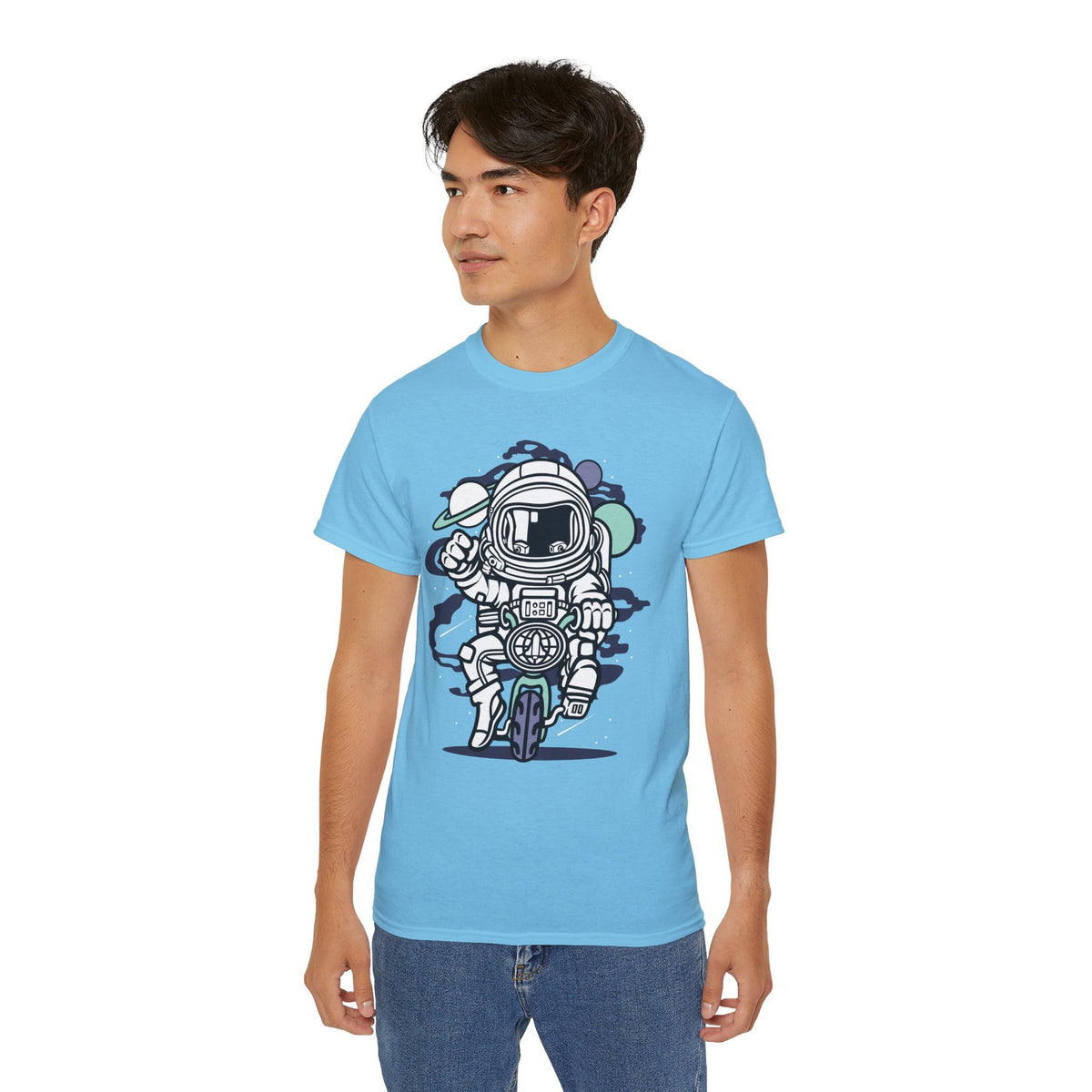 Astronaut Cartoon Graphic Tee Unisex 100 Cotton Gildan T-Shirt 6