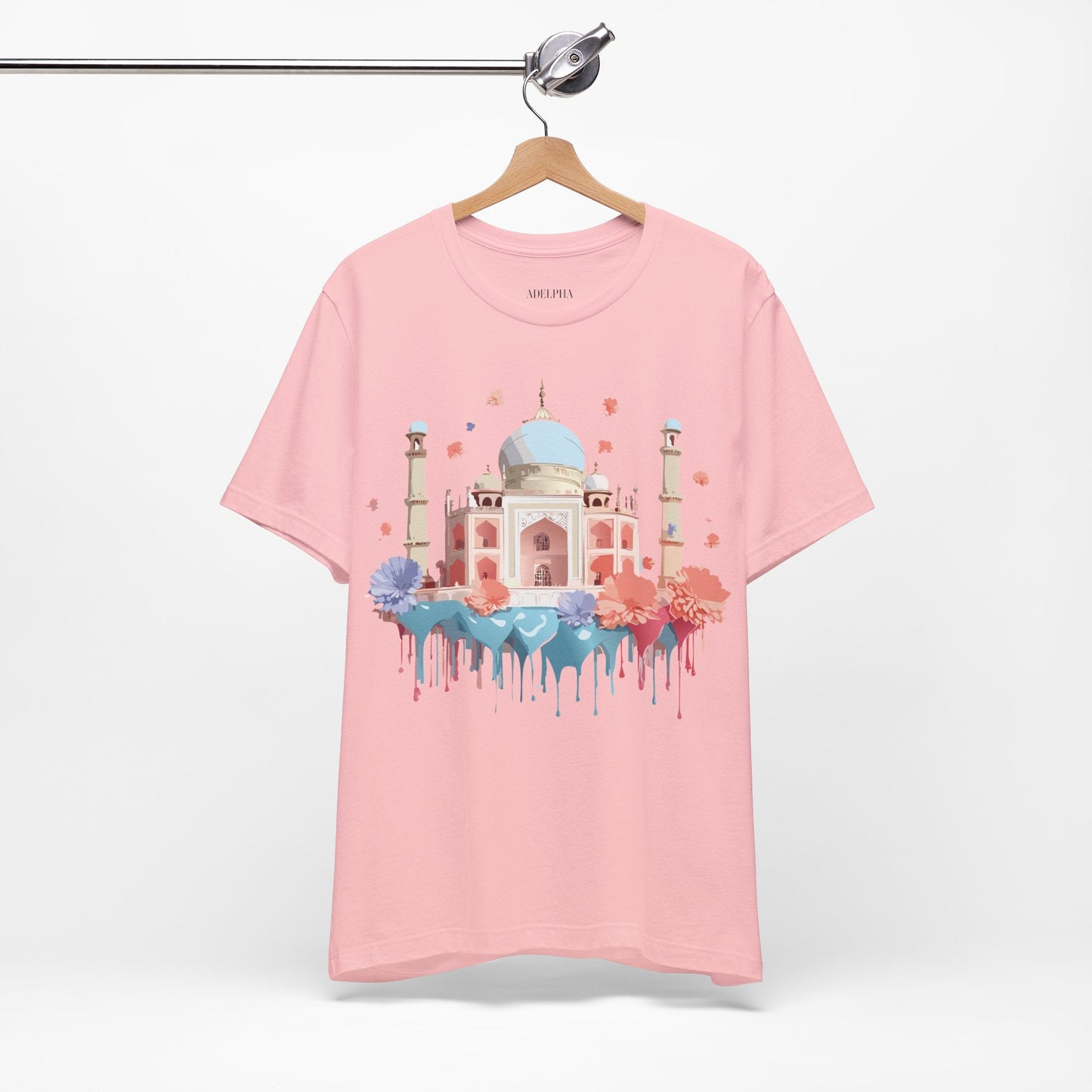 Unisex Taj Mahal Graphic Tee Vintage Inspired Shirt By Adelpha Art Design Collection