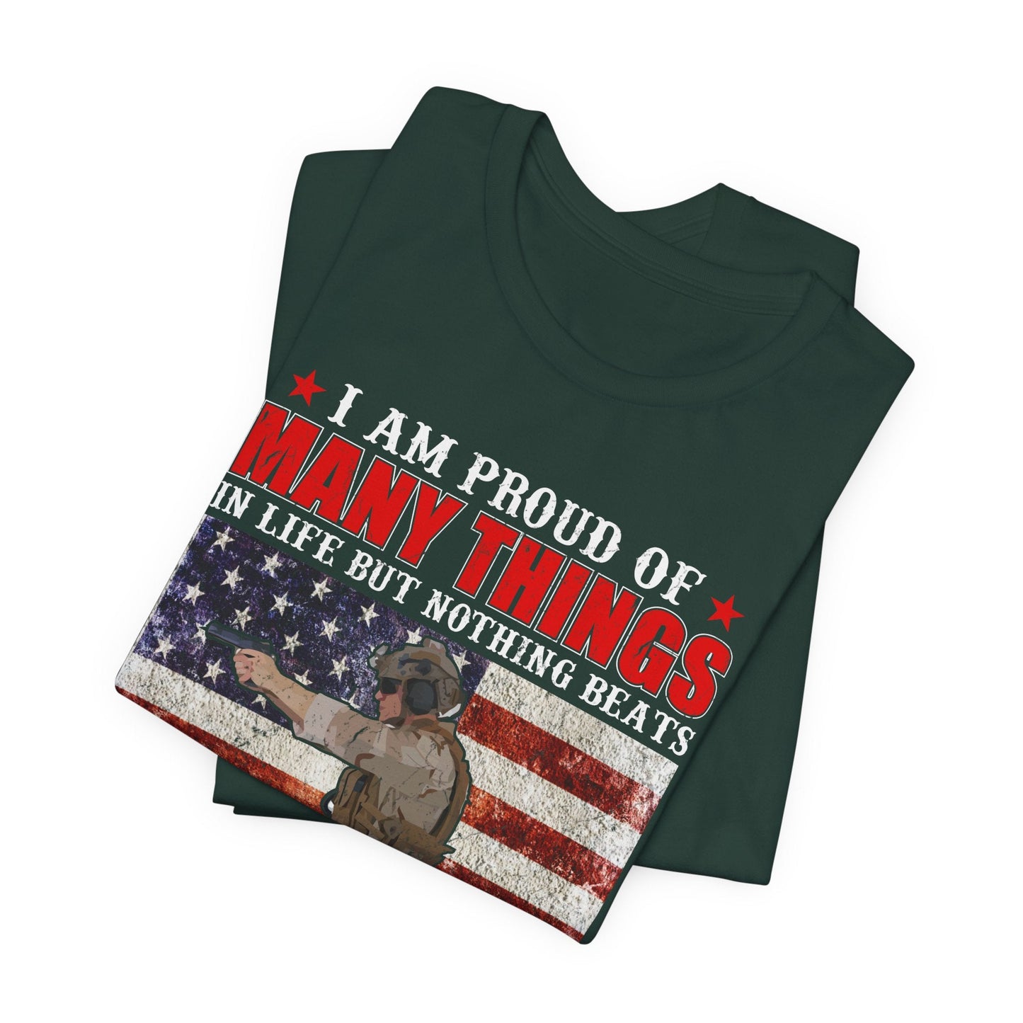 Army Veteran Patriotic Graphic Design Unisex Cotton T-Shirt v28