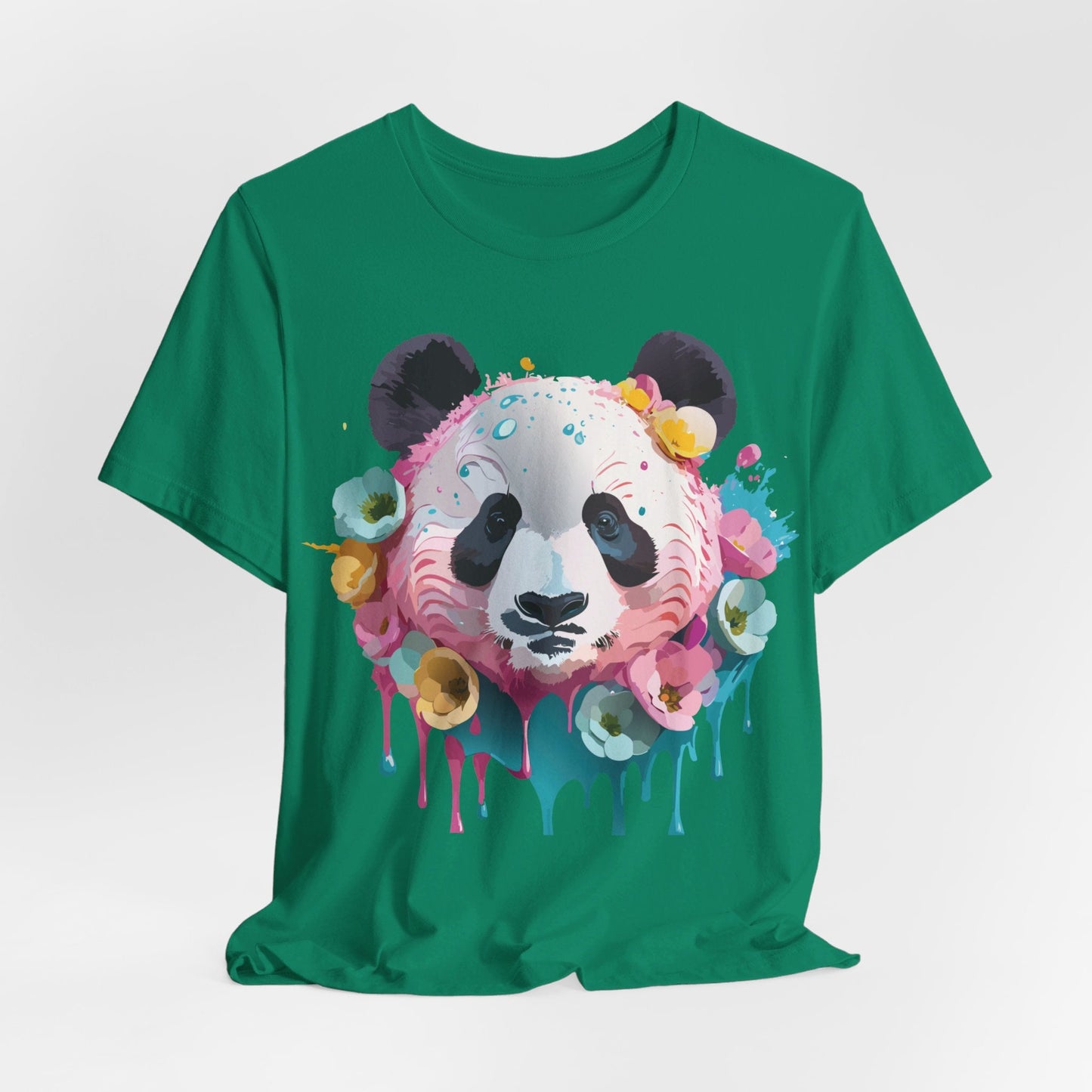 Panda Graphic Unisex 100 Cotton Vintage Art with Animal T-Shirt 5