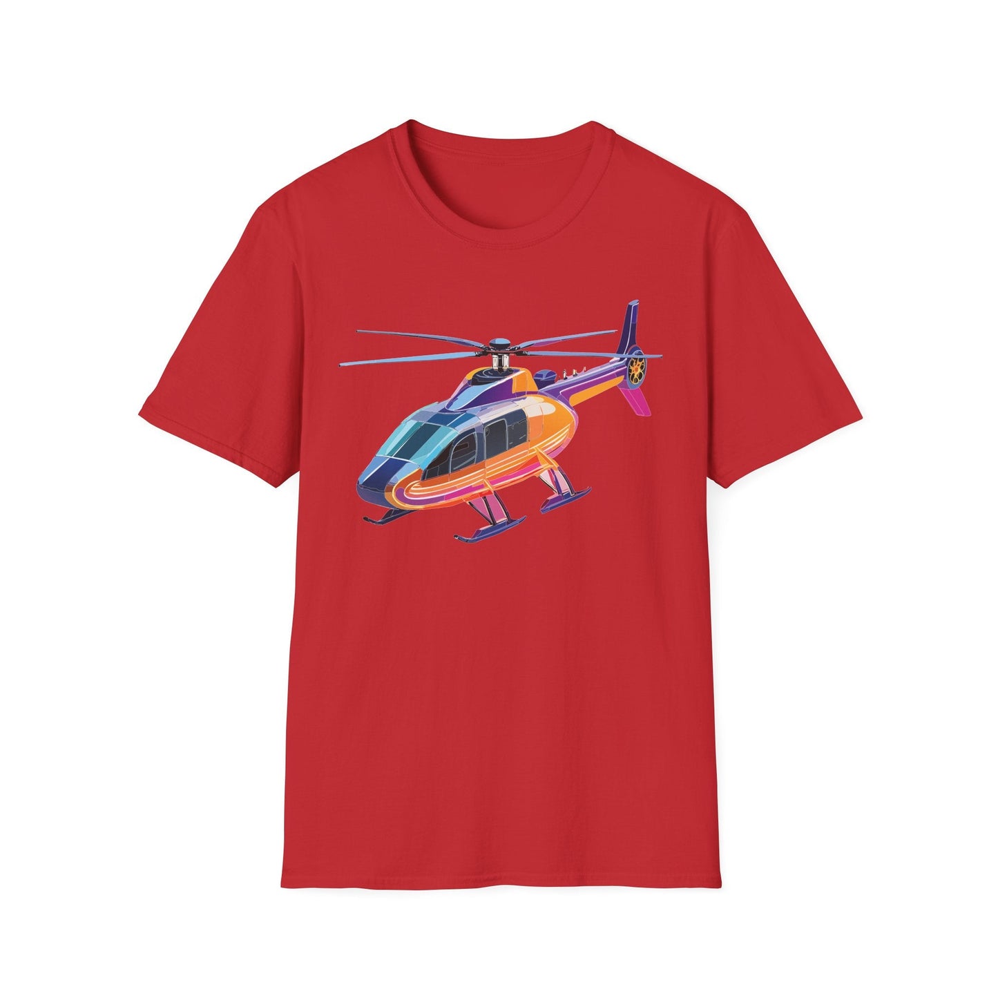 Chopper Helicopter Shirt Unisex Tee Gildan Softstyle 64000 Lightweight 100 Percent Cotton